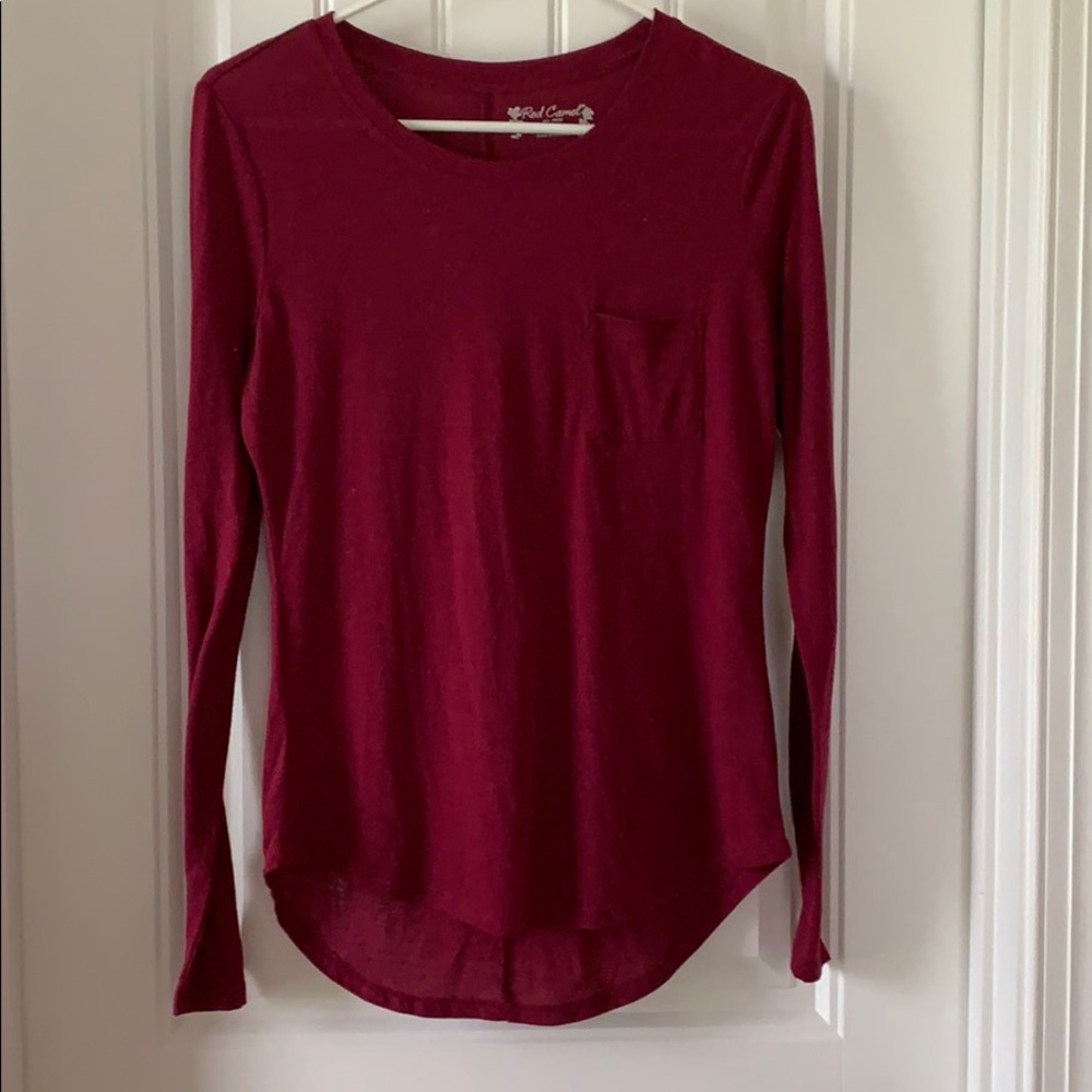 Red Camel Long Sleeve pocket Tee